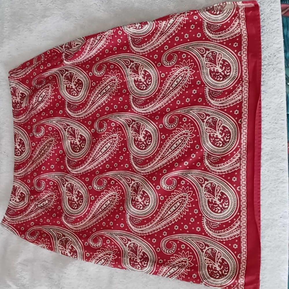 Vintage Liz Claiborne 100% Cotton Paisley Skirt